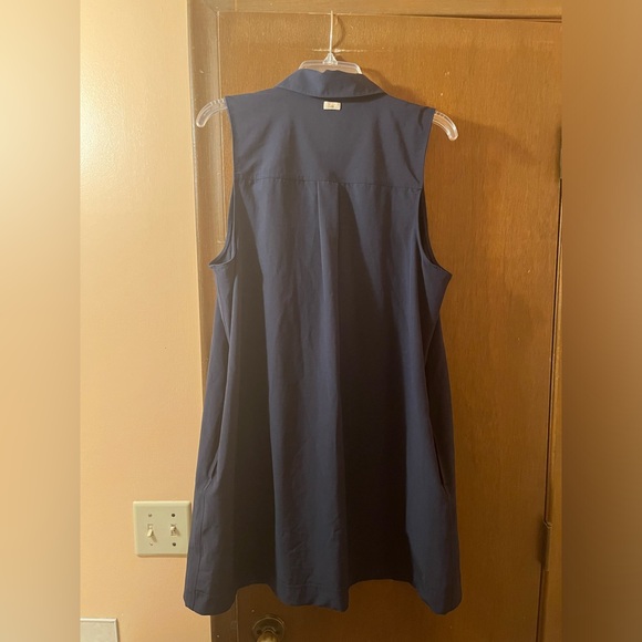 Faherty All Day Polo Dress in Navy Blazer - Picture 6 of 12